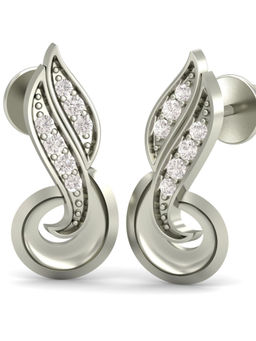 KuberBox - 18K The Princess' Demand Stud Earrings for Women and Girls