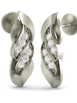 KuberBox - 18K Gracious Presence Stud Earrings for Women and Girls