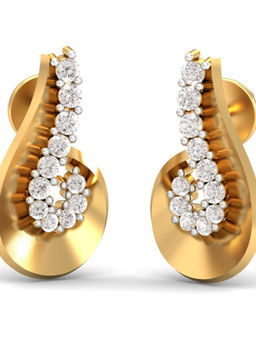 KuberBox - 18K Radiant Glory Stud Earrings for Women and Girls