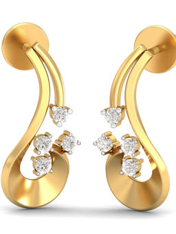 KuberBox - 18K Grace Personified Stud Earrings for Women and Girls