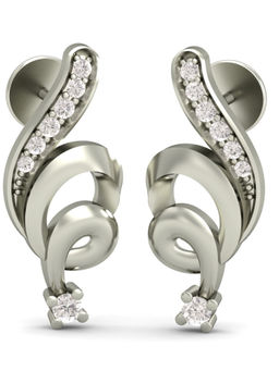 KuberBox - 18K Spiral Drool Stud Earrings for Women and Girls