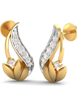 KuberBox - 18K Royal Swan Stud Earrings for Women and Girls