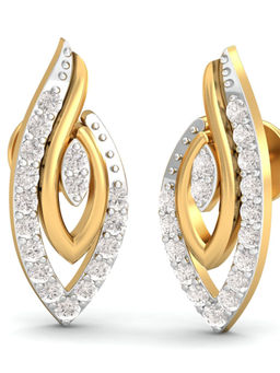 KuberBox - 18K Lovely Embrace Stud Earrings for Women and Girls