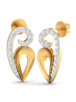 KuberBox - 18K Elusively Clustered Stud Earrings for Women and Girls