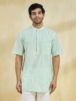 Fabindia - Green Cotton Short Kurta