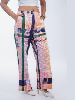 HOUSE OF SHRUSHA - Multicolor Printed Cotton Straight Trouser