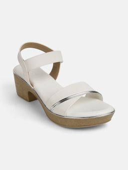 Mochi - Women White Sandal Heels