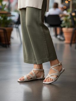 Chaal Chalan - Women Cream Emily Sandals