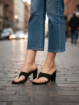 Chaal Chalan - Women Black Charna Block Heels