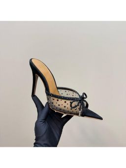 OZZARO - Women Black Sleek and Sheer Stilettos Heels