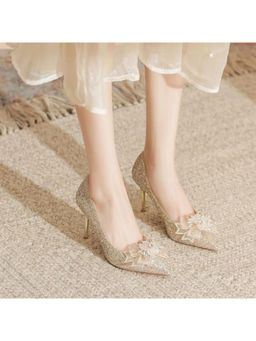 OZZARO - Women Silver Chamkeela Pump Heels