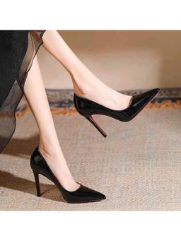 OZZARO - Women Black Executive Edge Pump Heels