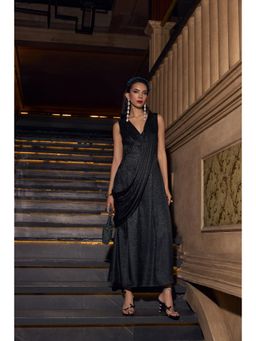 House of Fett - Dash Black Drape Jumpsuit