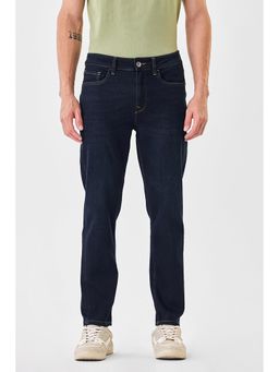 Snitch - Dark Blue Washed Casual Luxe Jeans for Men