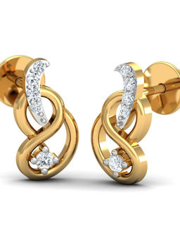 KuberBox - 18K Confined Aura Stud Earrings for Women and Girls