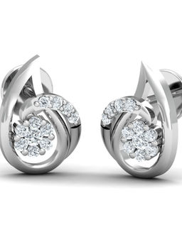 KuberBox - 18K Astute Glow Stud Earrings for Women and Girls