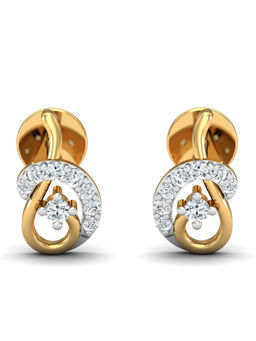 KuberBox - 18K Suave Stud Earrings for Women and Girls