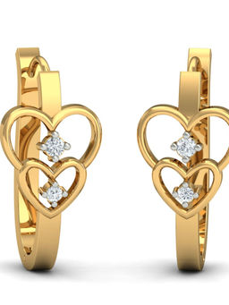 KuberBox - 18K First Love Hoop Earrings for Women and Girls
