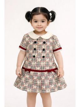 One Friday - Girls Multicolour Checks Dress