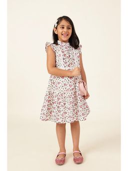 One Friday - Girls Heart Print Fit And Flare Dress