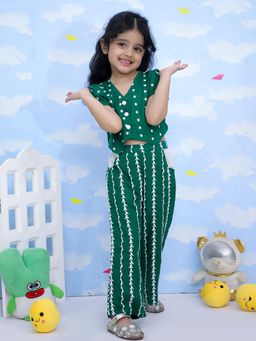 KID1 - Girls Green Embroidered Co-Ord Set