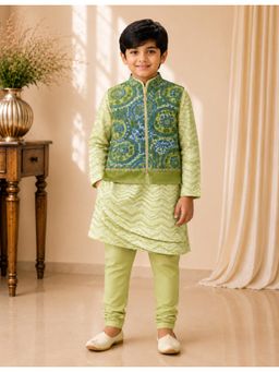 TWISHA - Full Sleeve All Over Printed Kurta Pyjama With Jacket