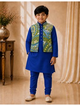 TWISHA - Full Sleeve All Over Printed Kurta Pyjama With Jacket