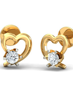 KuberBox - 18K Love December Stud Earrings for Women and Girls