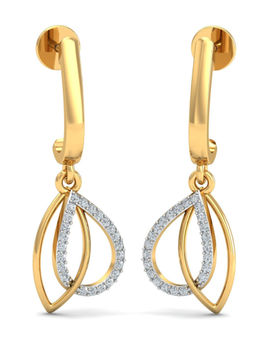 KuberBox - 18K Gracious Cuddle Earrings for Women and Girls