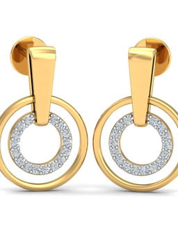 KuberBox - 18K Love Lukket Earrings for Women and Girls