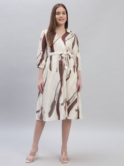 Cantabil - Women Multi Colour Printed Casual Knee Length Dress
