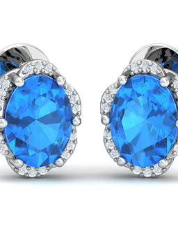 KuberBox - 18K Calm Topaz Earrings for Women and Girls