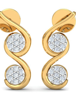 KuberBox - 18K Amor Alliance Earrings for Women and Girls