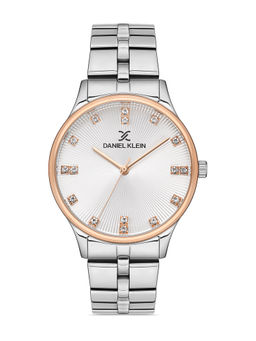 Daniel Klein - Silver Color Stainless Steel Strap Watch for Women DK.1.13092-4