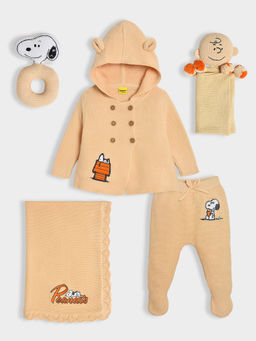 Mi Arcus - Peanuts Snoopy Gift Set– Cardigan, Stocking, Blanket, Security Blanket & Toy