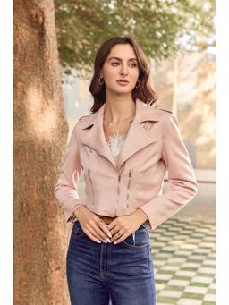 Bofreesia - Women Zip-Front Regular Fit Biker Jacket