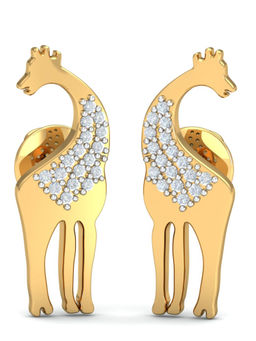 KuberBox - 18K Giraffe Earrings for Women and Girls