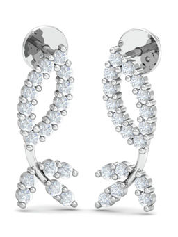 KuberBox - 14K Rising Leaf Earrings for Women and Girls