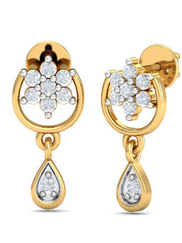 KuberBox - 14K Seven Stone Studs for Women and Girls