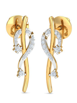 KuberBox - 14K Stylish Curvy Earrings for Women and Girls