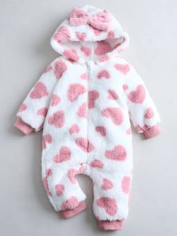 Hopscotch - Pink Bow Applique Textured Bodysuit