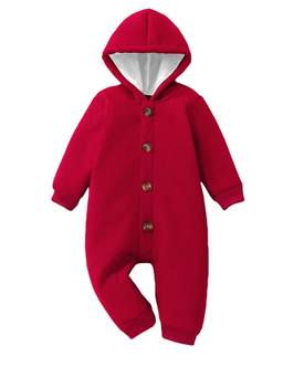 Hopscotch - Maroon Button Front Hooded Bodysuit