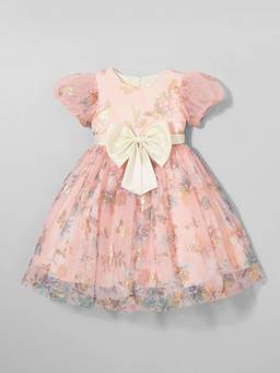 Hopscotch - Pink Foil Butterfly Party Dress
