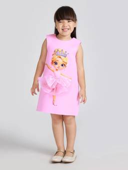 Hopscotch - Pink Twirling Ballerina Dreams Party Dress
