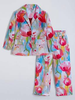 Hopscotch - Multi-Color Artistic Floral Blooms Co-Ord Set