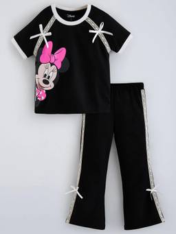 Hopscotch - Black Minni Mouse T-Shirt With Pant