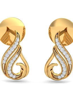 KuberBox - 14K Atia Stud Earrings for Women and Girls