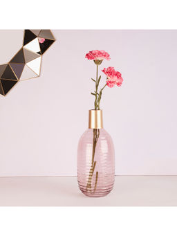 HomeTown - Pot Glass Vase in Blush Colour