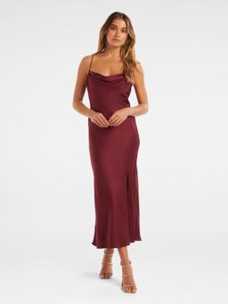 Forever New - Opal Petite Bias Cowl Satin Midi Dress