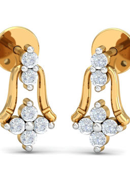 KuberBox - 14K Ding-Dong Bell Earrings for Women and Girls